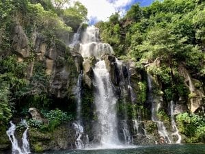 A spectacular waterfall on Reunion