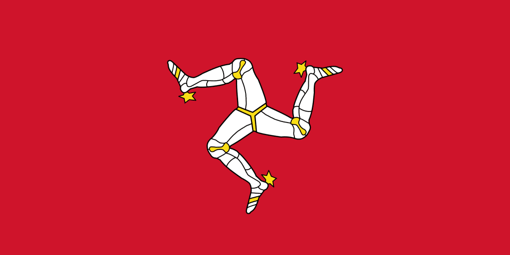  Isle of Man 3 legged flag