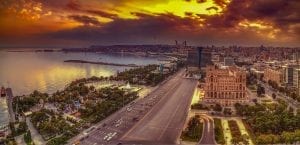 Aerial photo of Baku