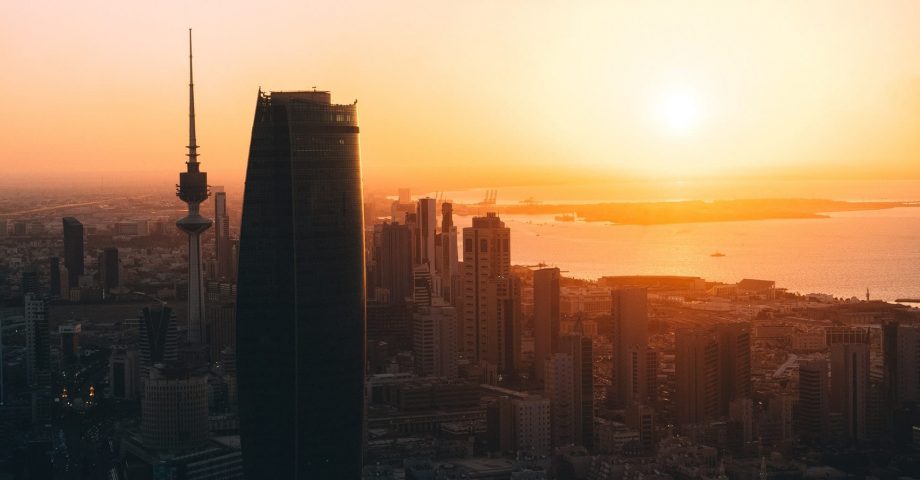 Sunset skyline in Kuwait