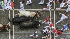 The Pamplona Bull Run