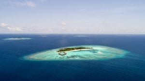 coral reef atol in the maldives