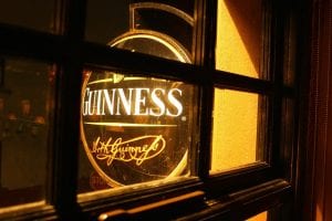 Illuminated Guinness sign