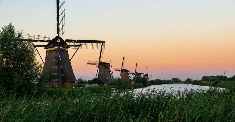 Windmills in Kinderdijk, Netherlands