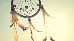 dreamcatcher with feathers