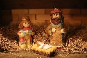 a Christmas nativity scene