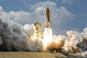 Space Shuttle lift off from Cape Canaveral 