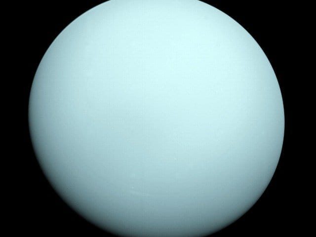 a satellite image of uranus