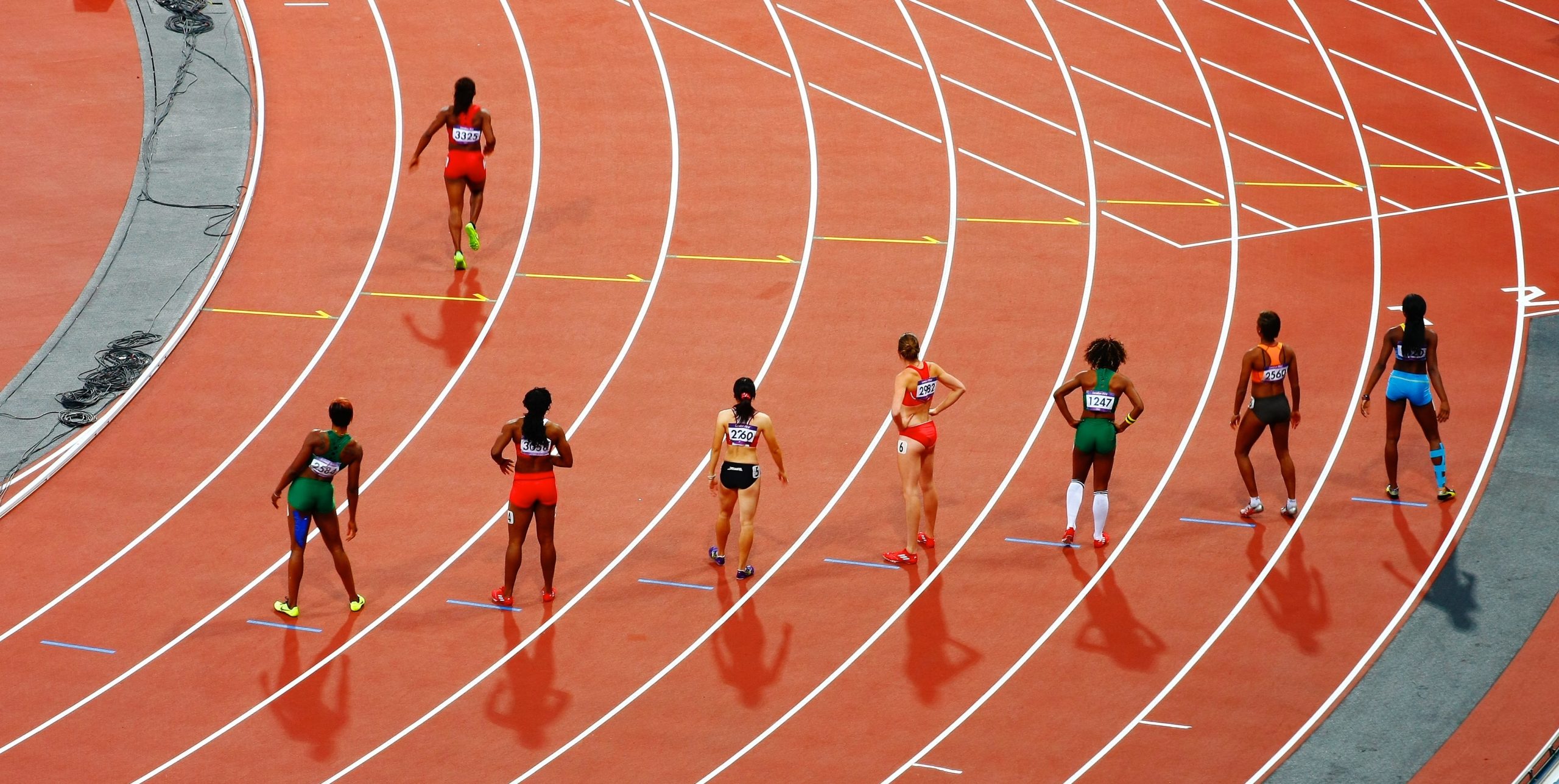 Running around the track