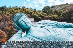 Buddha in Nanzoin Temple in Fukuoka.