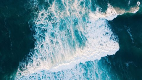 bird’s eye view of the atlantic ocean