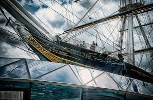 The Cutty Sark, a famous tea clipper.