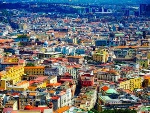 an elevated view over Naples