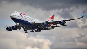 British Airways Boeing 747 coming in to land