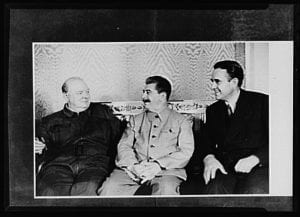 Winston Churchill, Stalin and William Harriman