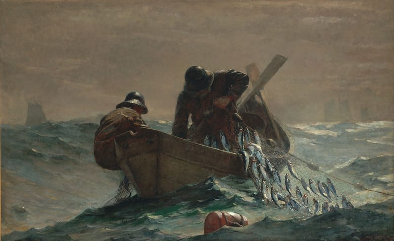 The painting, The Herring Net, 1885 by Winslow Homer