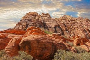 The colourful rock formations in Nevada