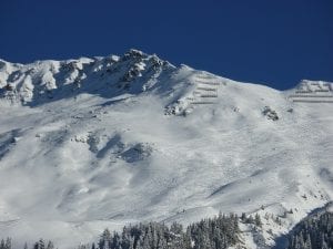 Snow moving down a mountain - avalanche!