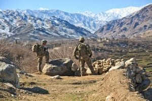 US Soldiers in the mountains of Afghanistan