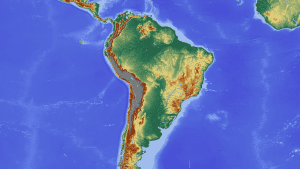 Satellite Image of South America