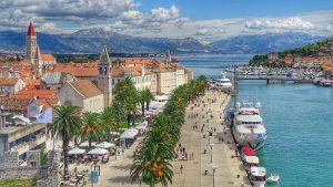 View over the Adriatic coast from Croatia