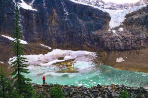 A melting glacier