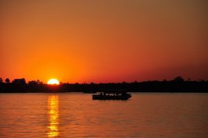 Sunset on the Zambezi River, Zimbabwe