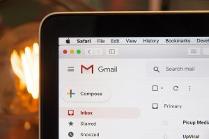 Gmail being used on a tablet