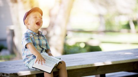 boy laughing