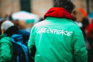 Greenpeace charity worker