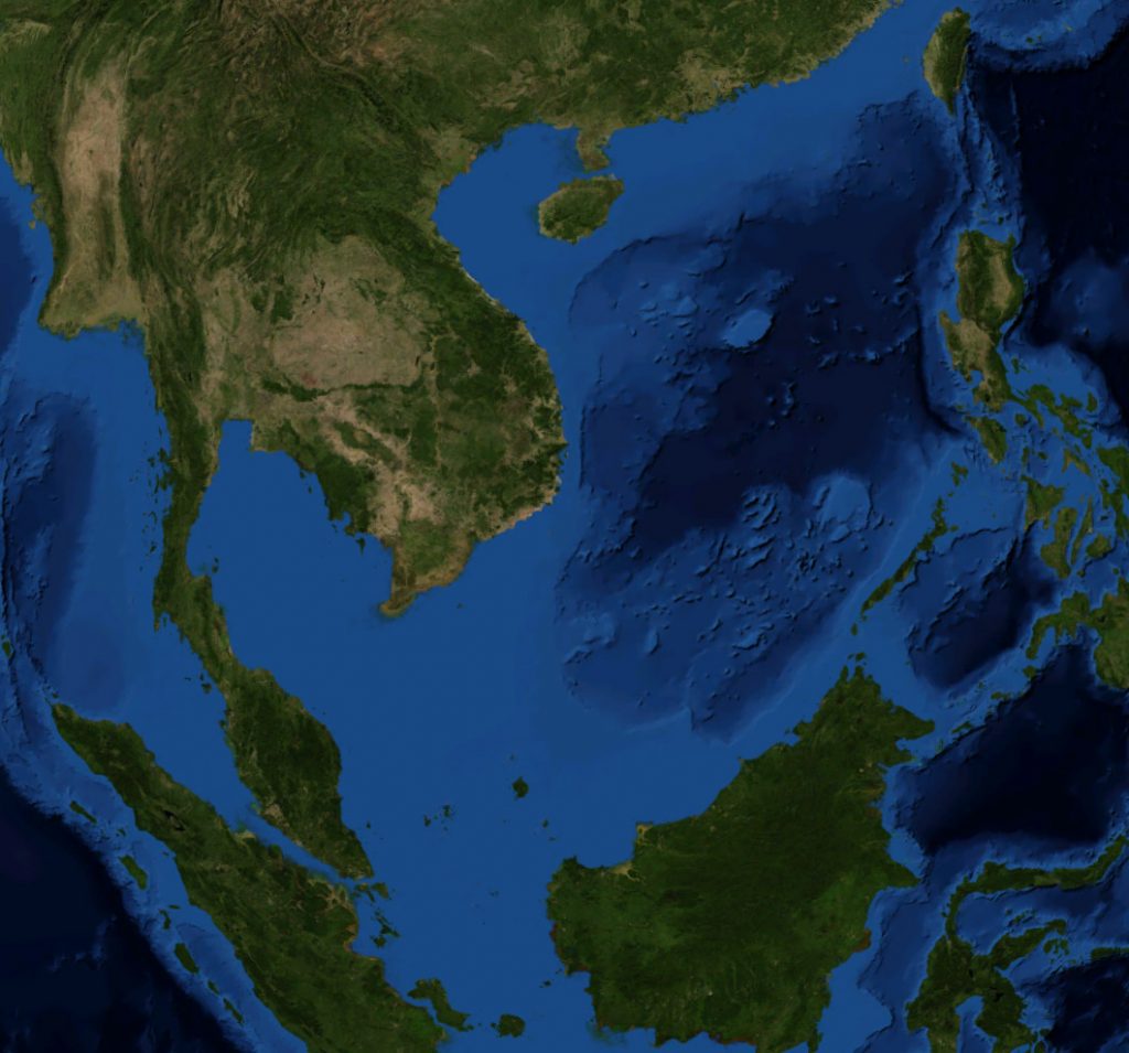 Satellite image of the South China Sea