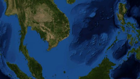 Satellite image of the South China Sea