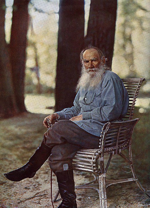 coloured photograph of Leo Tolstoy