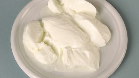 a plate of yogurt