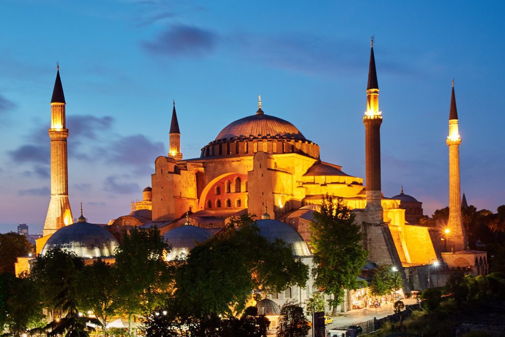 Hagia Sophia at night