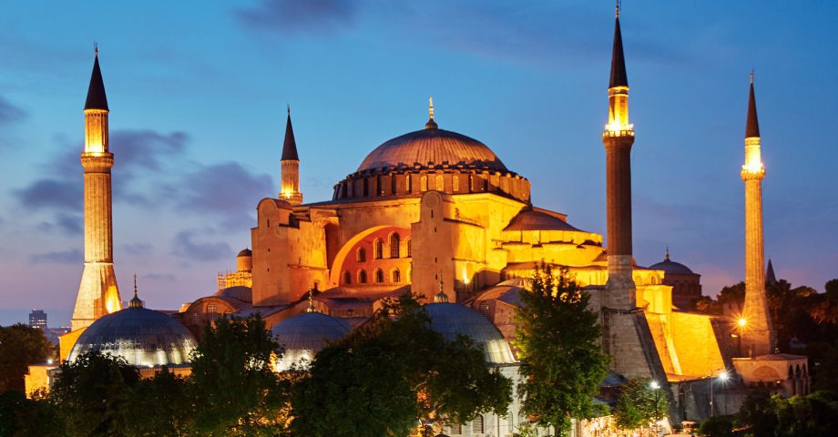 Hagia Sophia at night