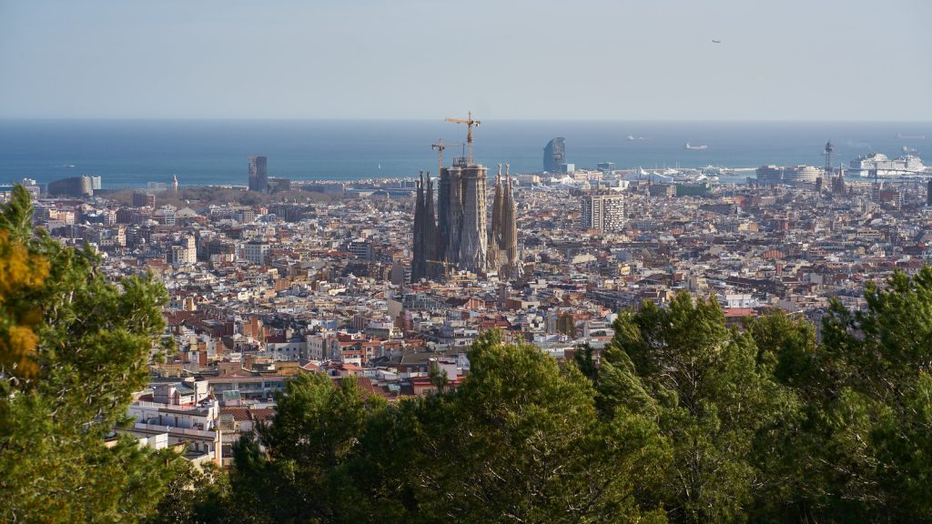 Sagrada Familia aerial view