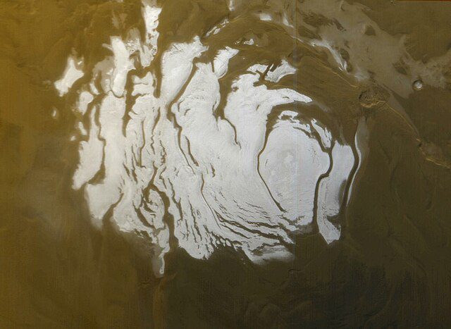 Mars south polar caps