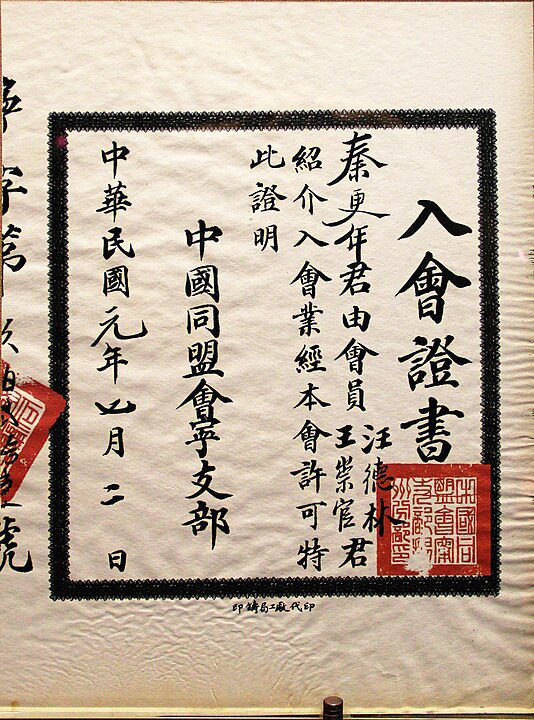 Credentials of Tongmenghui