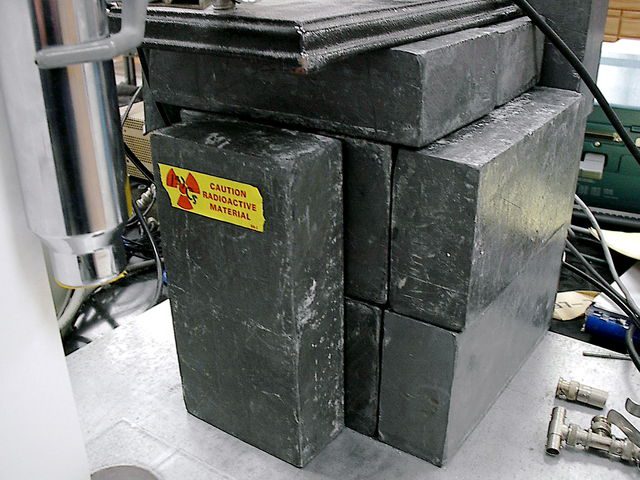 Stacks of lead bricks