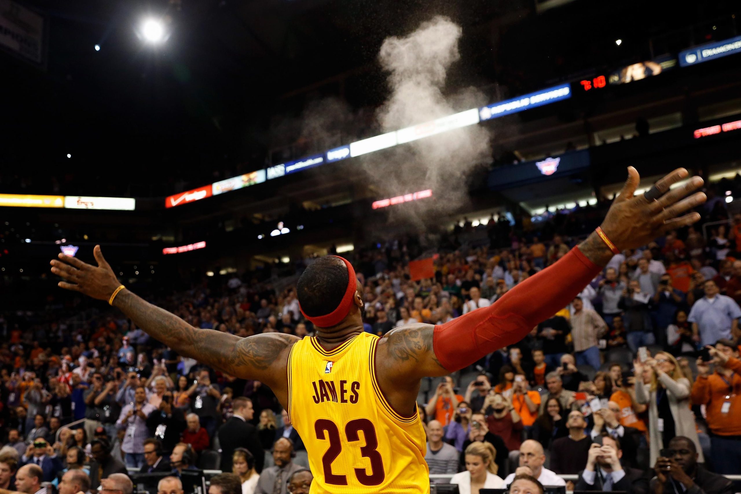 LeBron James chalk ritual