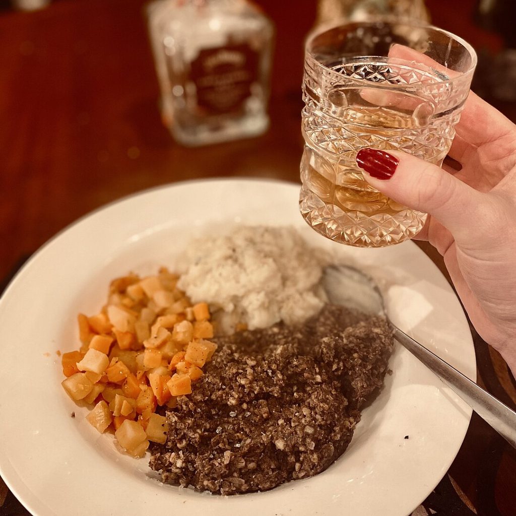 haggis, neeps and tatties, and whisky