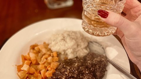 haggis, neeps and tatties, and whisky