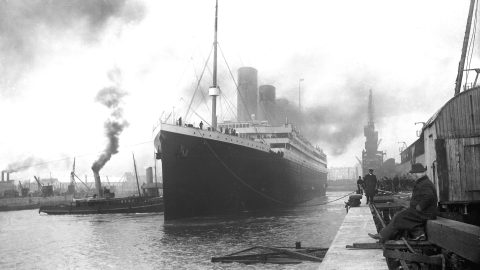 Titanic in Southampton Docks
